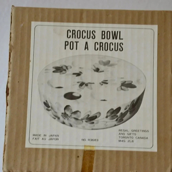 5/$25  Vtg Handpainted Crocus Bowl - Picture 2 of 6